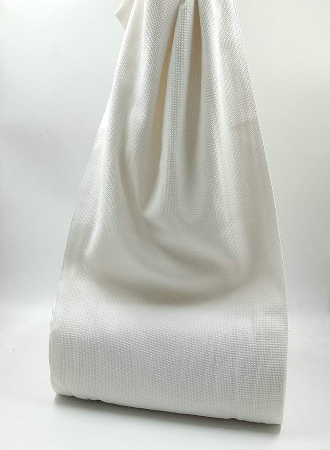 M Fabrics Cotton Solid Embroidery Cross Stitch Matty Soft Aida Fabric 34 Inch Width 8 Count Soft 3 Meters White for Needlework Crafts Sewing - Image 3